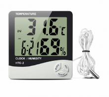 Hygrometer and digital thermometer with wire